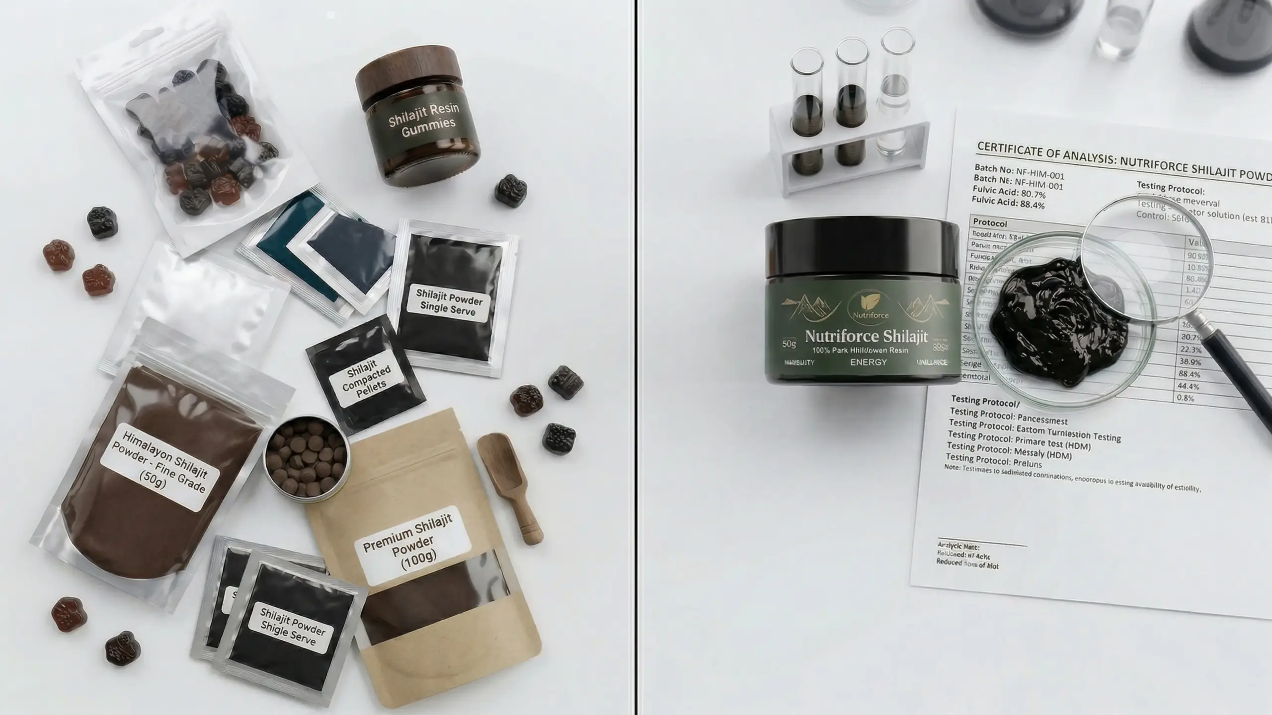 Shilajit products tested in laboratory