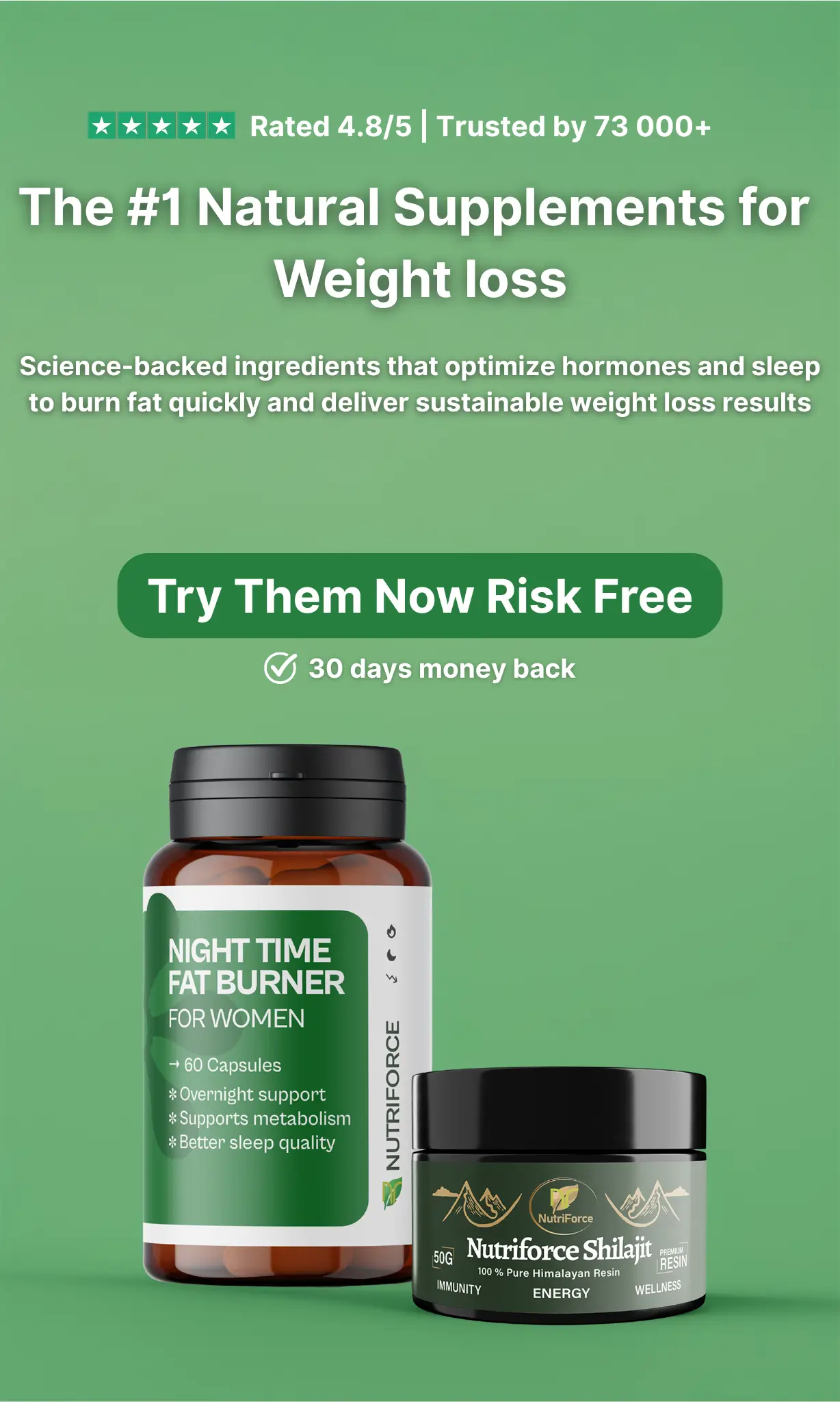 nutriforce shilajit weight loss fat burner supplement