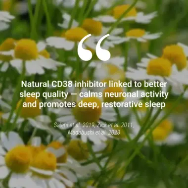 Scientific chart and clinical data highlighting the neuroprotective effects of apigenin.