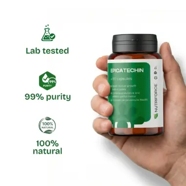 Laboratory seal of approval for 100% pure and potent Epicatechin extract.