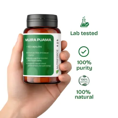Laboratory seal of approval for 100% pure and potent Muira Puama bark extract.