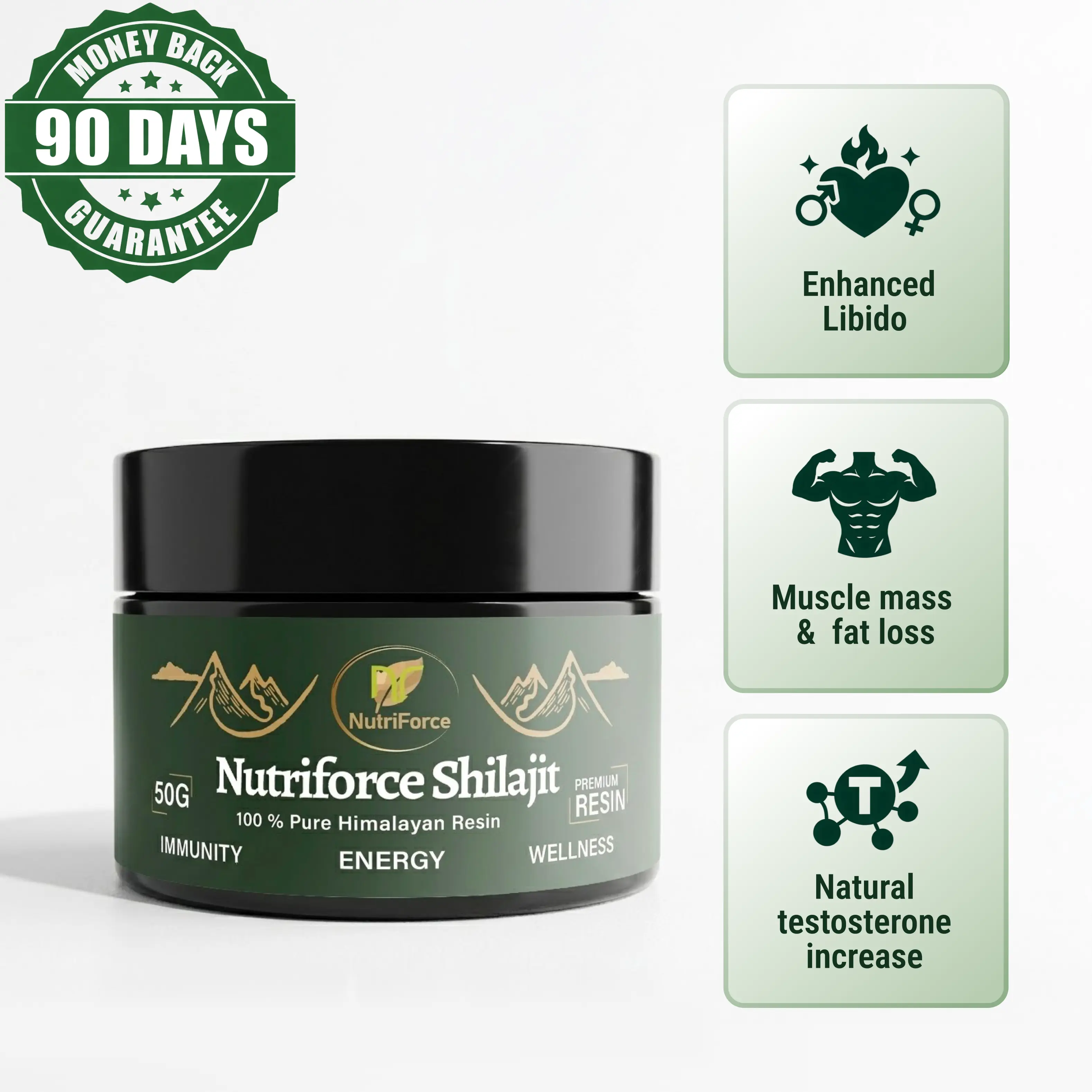 Nutriforce Pure Himalayan Shilajit Raw Resin